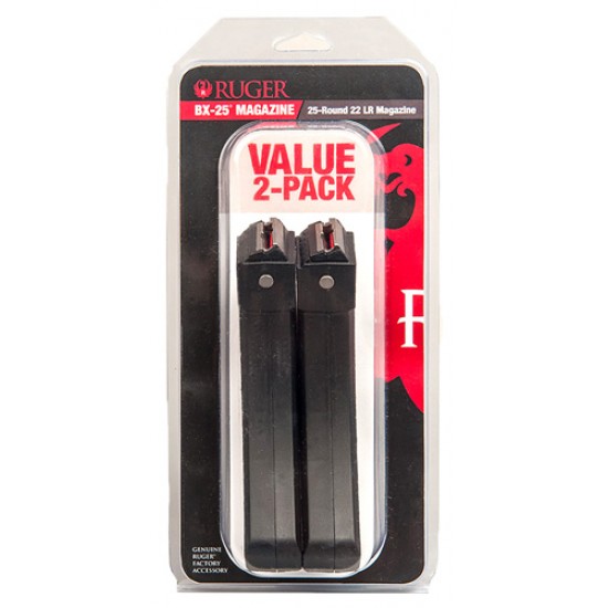 RUGER MAGAZINE 10/22 .22LR 25-ROUNDS POLYMER 2-PACK