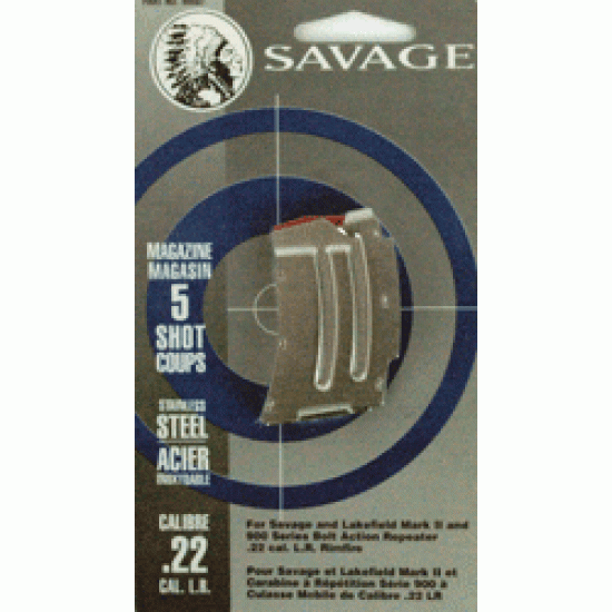 SAVAGE MAGAZINE MKII SERIES .22LR/.17HMR 5-RND STAINLESS