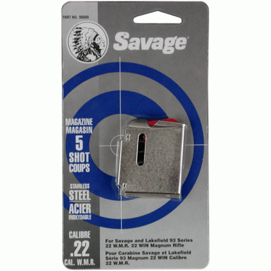 SAVAGE MAGAZINE 93 SERIES .22 WMR/.17HMR 5-RND STAINLESS