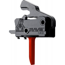 RISE TRIGGER RAVE 140 FLAT SST RED 3.5LB AR-15 W/ WALK PINS