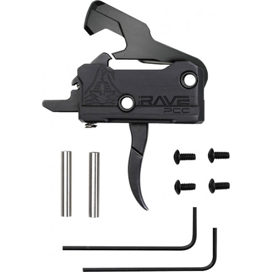 RISE TRIGGER RAVE PCC CURVED 3.5LB AR15 W/ANTI WALK PINS