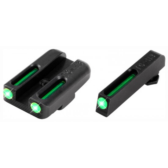 TRUGLO SIGHT SET GLOCK 42/43 TRITIUM/FIBER OPTIC GREEN