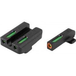 TRUGLO SIGHT SET SPRINGFIELD ARMORY XD/XDM/XDS TFX PRO GREEN/ORANGE OUTLINE