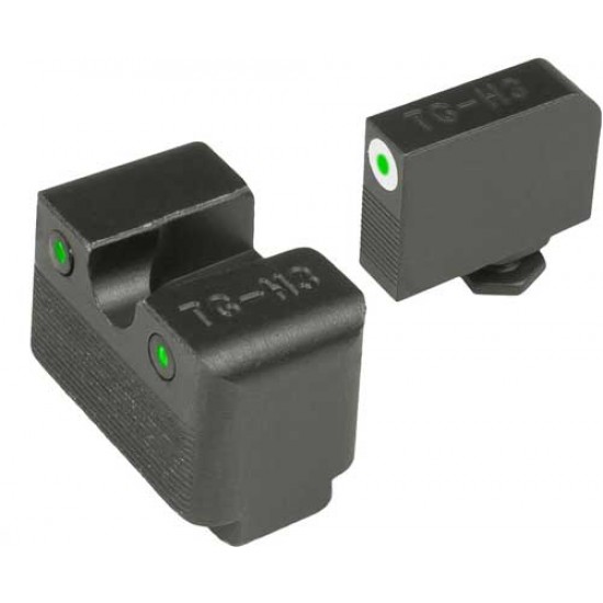 TRUGLO SIGHT SET GLOCK LOW MOS TRITIUM PRO WHITE W/U-NOTCH