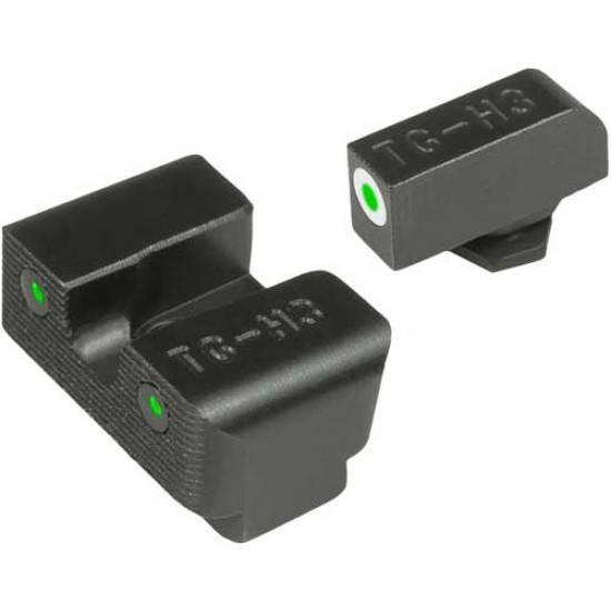 TRUGLO SIGHT SET GLOCK LOW TRITIUM PRO WHITE W/ U-NOTCH