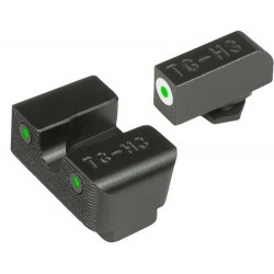TRUGLO SIGHT SET GLOCK HIGH TRITIUM PRO WHITE W/ U-NOTCH
