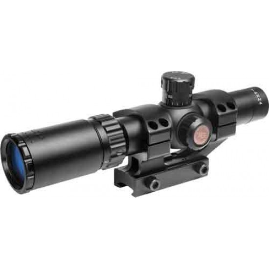 TRUGLO TACTICAL 1-4X24MM SCOPE 30MM TUBE BDC MIL-DOT