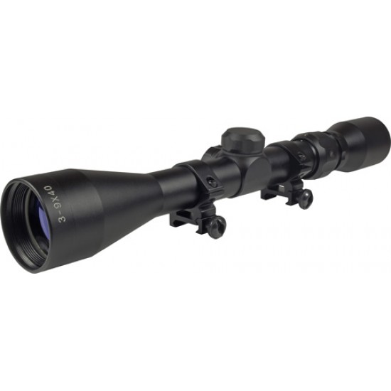 TRUGLO SCOPE BUCKLINE 3-9X40MM BDC BLACK W/WEAVER RINGS