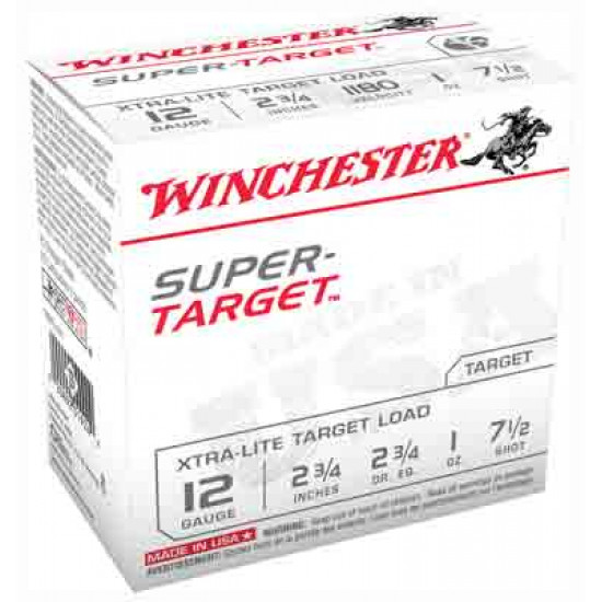 WIN AMMO SUPER TARGET 12GA. 1180FPS. 1OZ #7.5 25-PACK